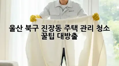 울산 북구 진장동🏡 주택 관리 청소, 꿀팁 대방출! ✨