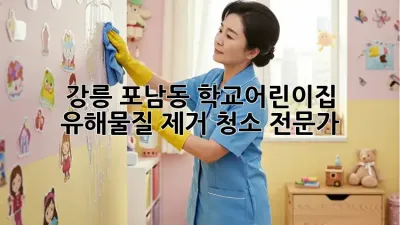강릉 포남동 학교/어린이집 유해물질 제거 청소 전문가